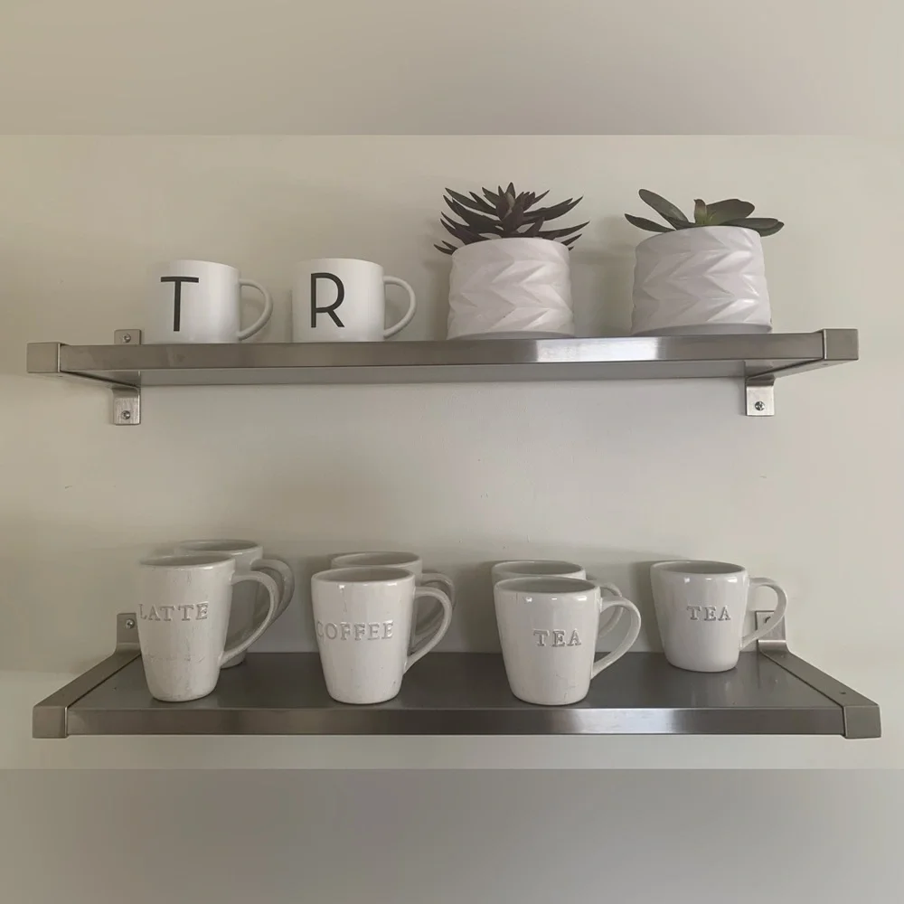 Pottery Barn Mason Stackable Alpha Mug White with Back N NWOT